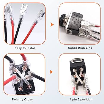 DARK CODE(ダーク コード) Amazon.com: mankk 4 Pin Reverse Polarity Momentary 12V DPDT